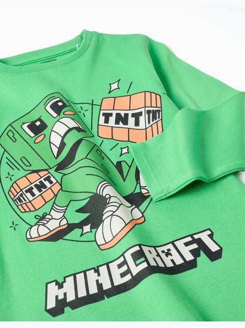 Pyjama en coton à manches longues avec imprimé Minecraft - Kiabi Pyjama en coton à manches longues avec imprimé Minecraft - Kiabi
