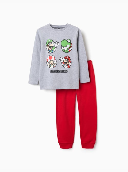 Pyjama en coton à manches longues avec imprimé Super Mario - Kiabi Pyjama en coton à manches longues avec imprimé Super Mario - Kiabi