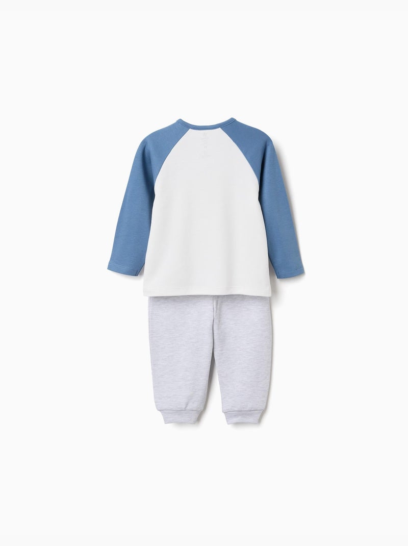 Pyjama en coton à manches longues et imprimé Mickey & Pluto Bleu Bleu - Kiabi