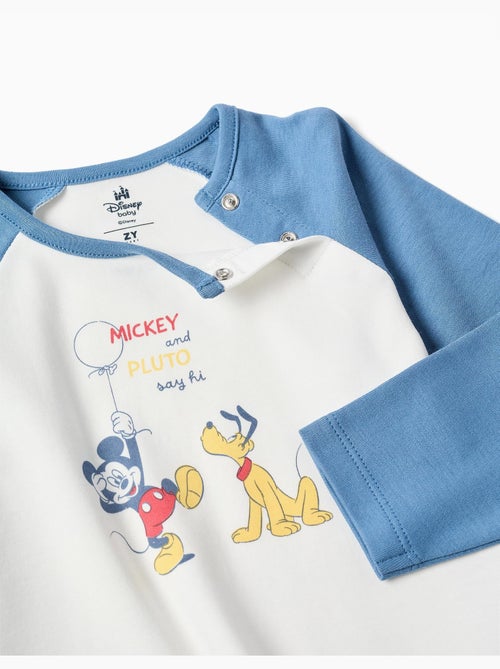 Pyjama en coton à manches longues et imprimé Mickey & Pluto - Kiabi