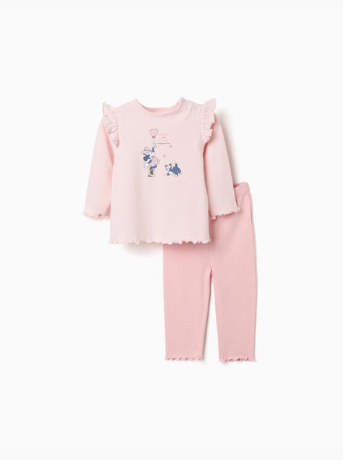 Pyjama en coton à manches longues et imprimé Minnie & Figaro - Kiabi Pyjama en coton à manches longues et imprimé Minnie & Figaro - Kiabi