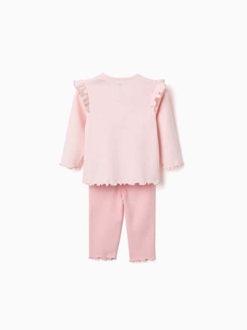 Pyjama en coton à manches longues et imprimé Minnie & Figaro - Kiabi Pyjama en coton à manches longues et imprimé Minnie & Figaro - Kiabi