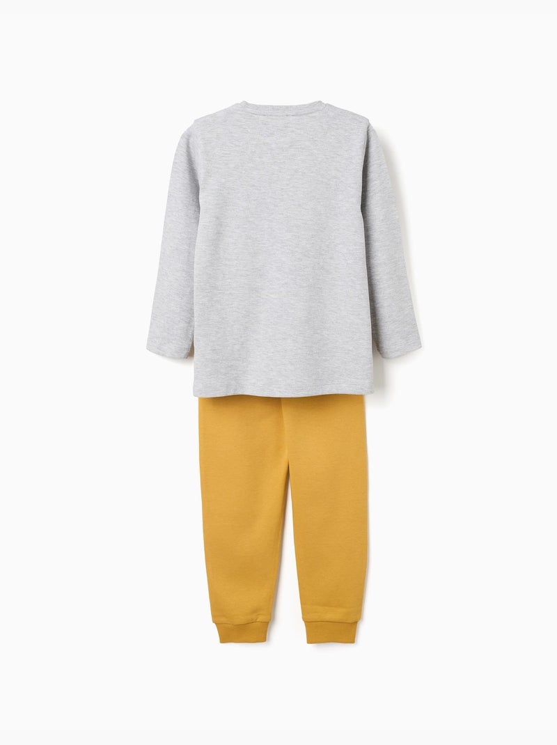 Pyjama en coton à manches longues et imprimé Nap Ninja Gris clair - Kiabi