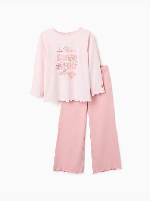 Pyjama en coton à manches longues et imprimé Superhero - Kiabi