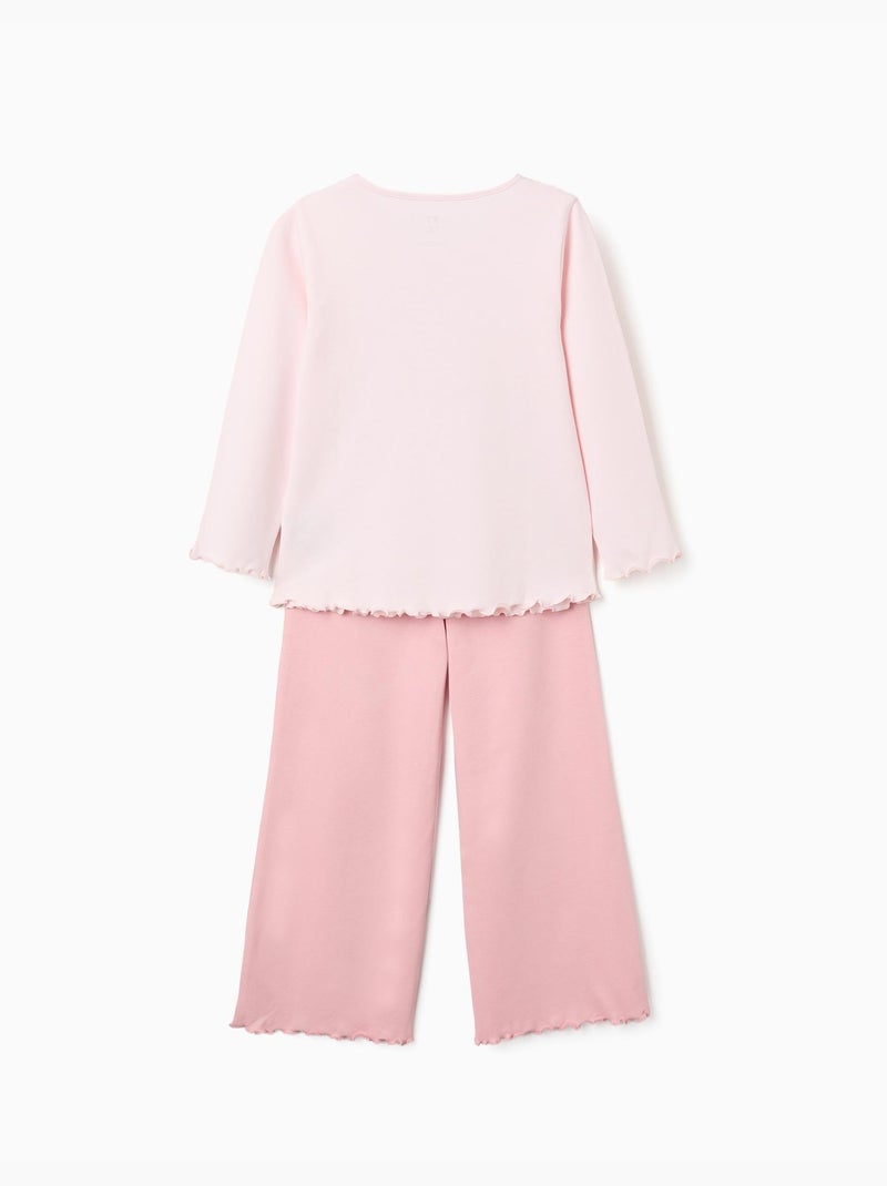 Pyjama en coton à manches longues et imprimé Superhero Rose clair - Kiabi