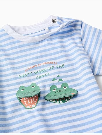 Pyjama en coton avec imprimé alligator