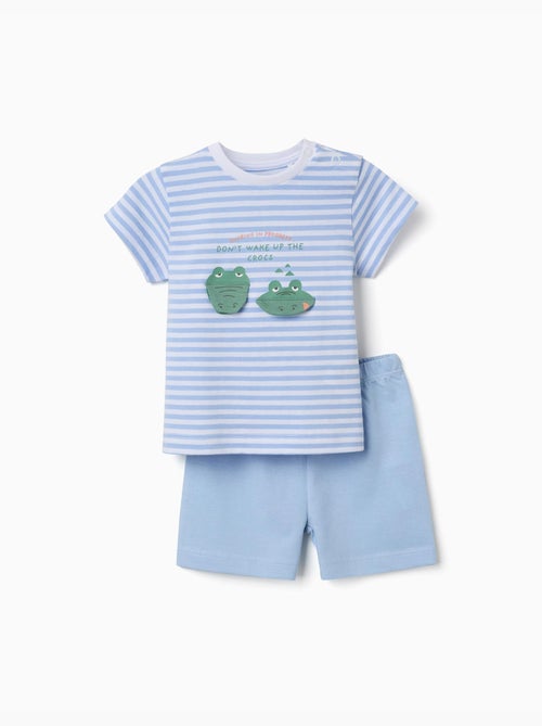 Pyjama en coton avec imprimé alligator - Kiabi