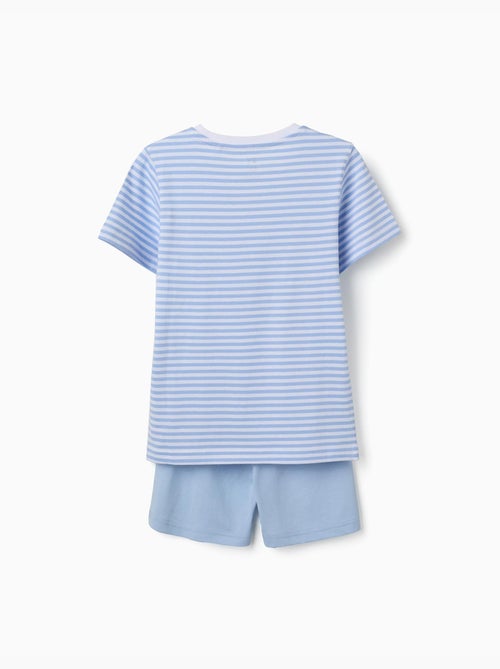Pyjama en coton avec imprimé crocodile qui brille dans le noir - Kiabi