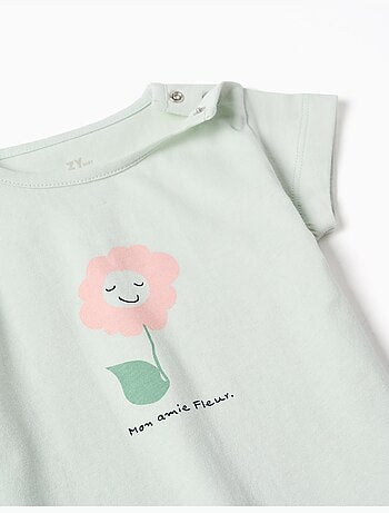 Pyjama en coton avec imprimé fleur