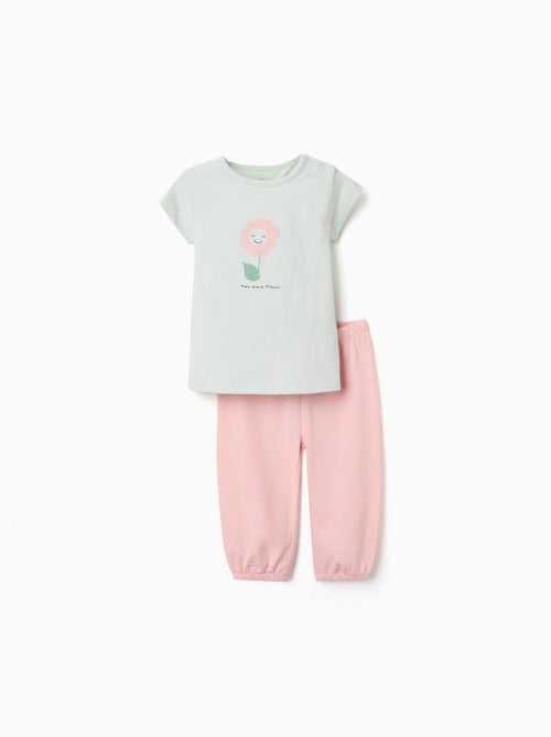 Pyjama en coton avec imprimé fleur - Kiabi Pyjama en coton avec imprimé fleur - Kiabi