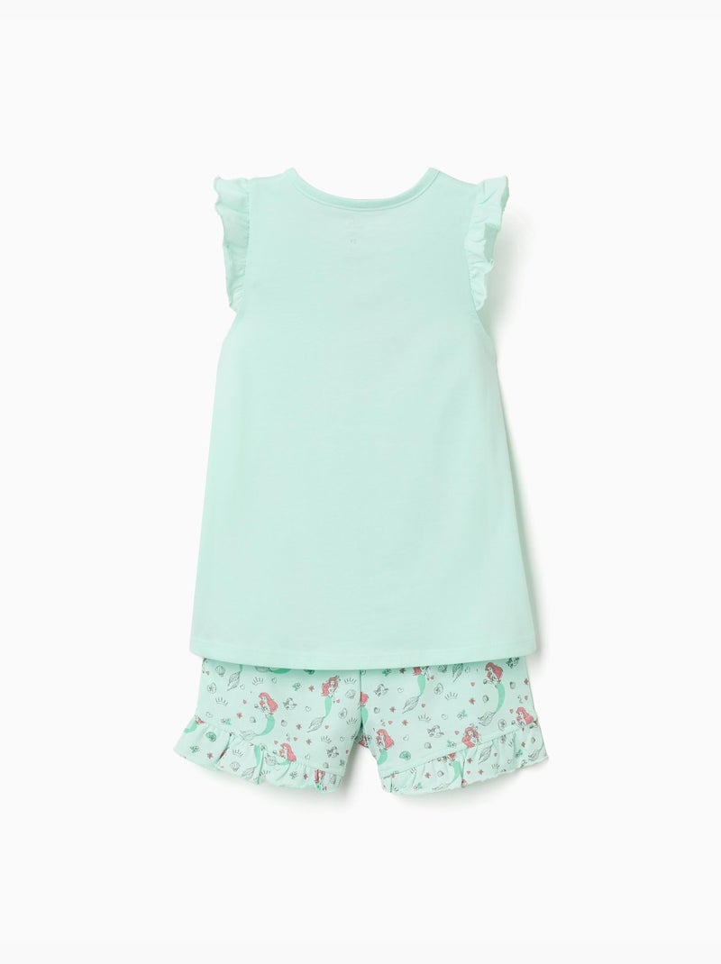 Pyjama en coton avec imprimés la Petite Sirène Bleu clair - Kiabi