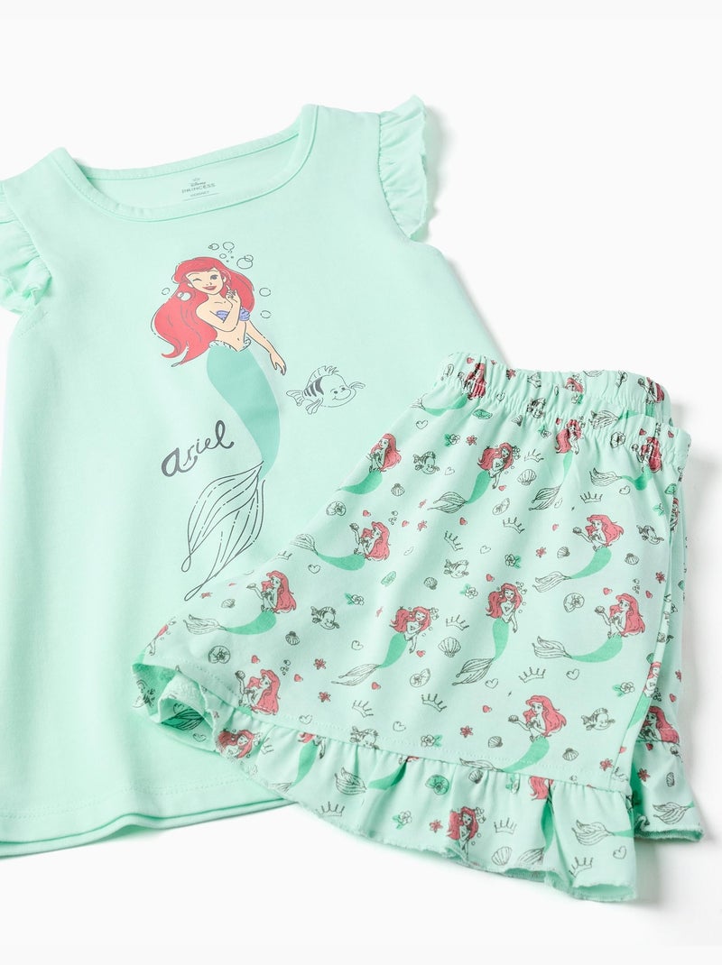 Pyjama en coton avec imprimés la Petite Sirène Bleu clair - Kiabi