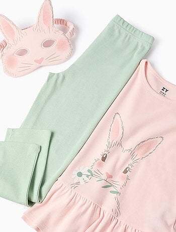 Pyjama en Coton avec Masque de Lapin