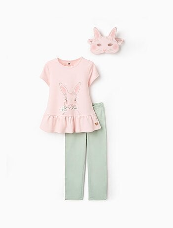 Pyjama en Coton avec Masque de Lapin