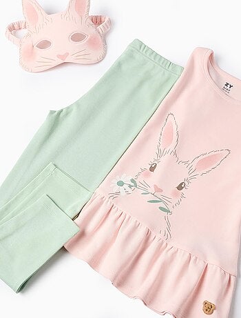 Pyjama en Coton avec Masque de Lapin