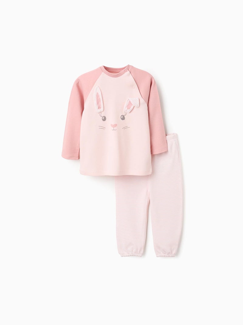 Pyjama en Coton avec Oreilles Rose clair - Kiabi