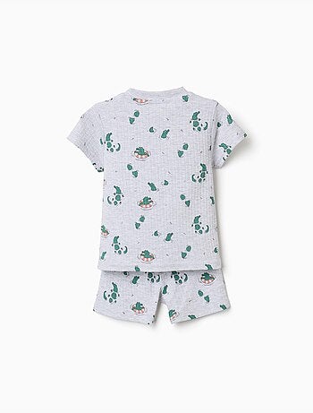 Pyjama en coton côtelé avec motif alligator