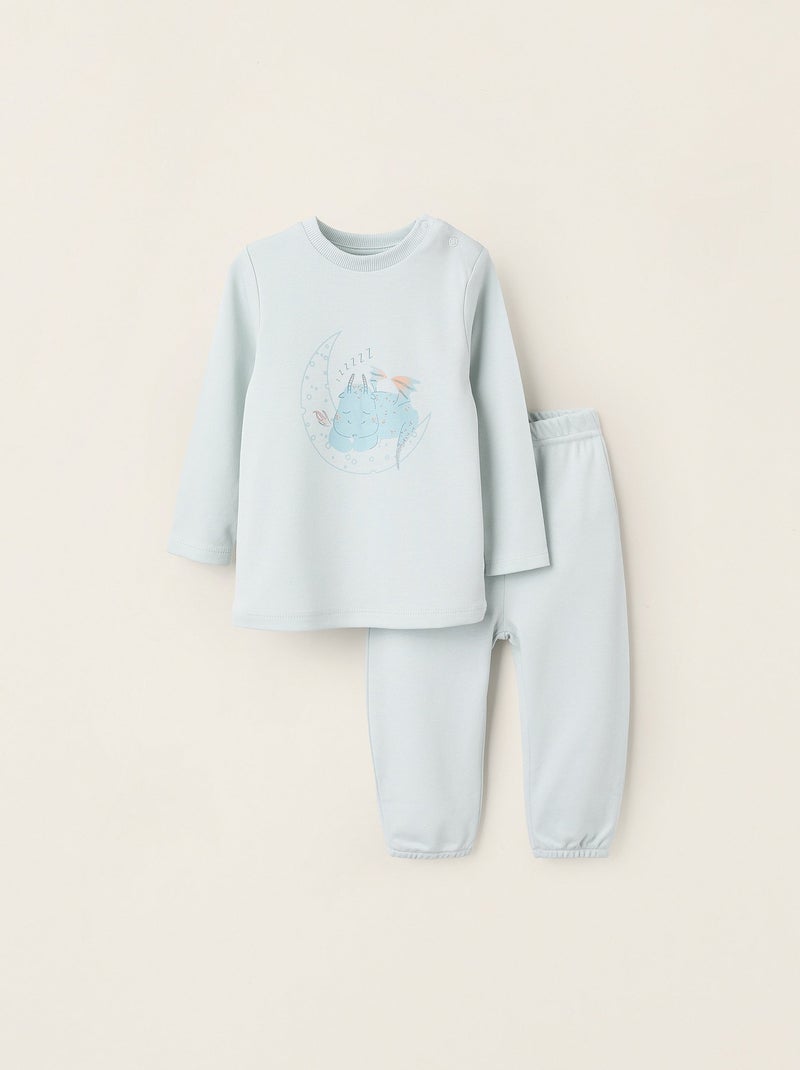 Pyjama en Coton  'Dragon' Vert d'eau - Kiabi