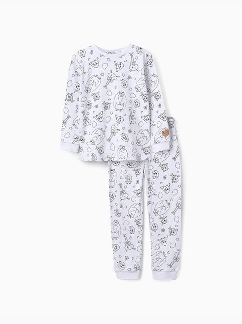 Pyjama en coton émotions - Kiabi Pyjama en coton émotions - Kiabi