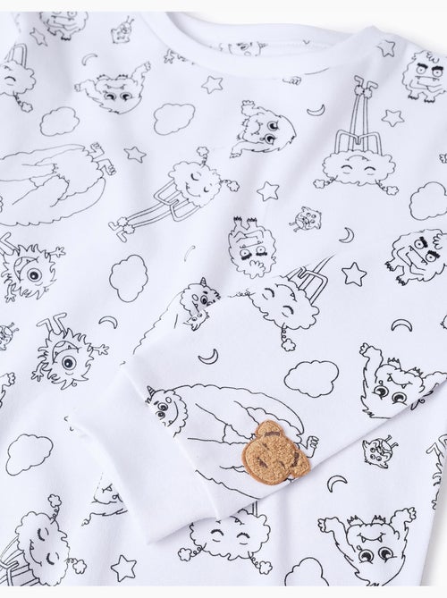 Pyjama en coton émotions - Kiabi Pyjama en coton émotions - Kiabi