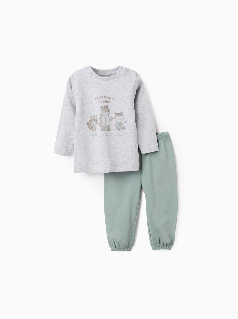 Pyjama en Coton Gris clair - Kiabi