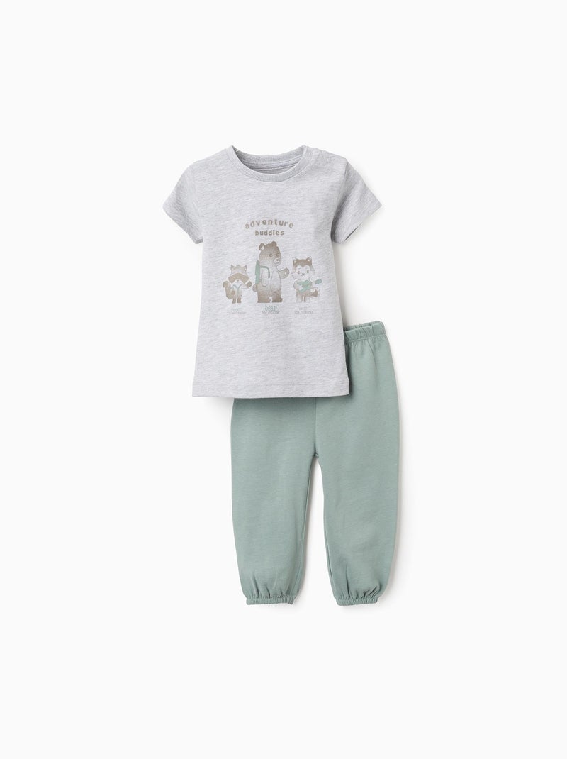 Pyjama en Coton Gris clair - Kiabi