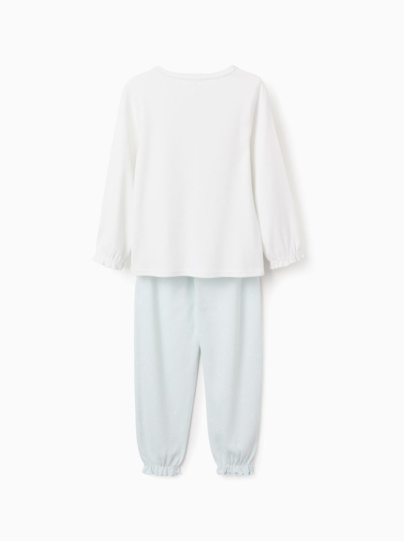 Pyjama en Coton Interlock La Reine des Neiges Bleu clair - Kiabi