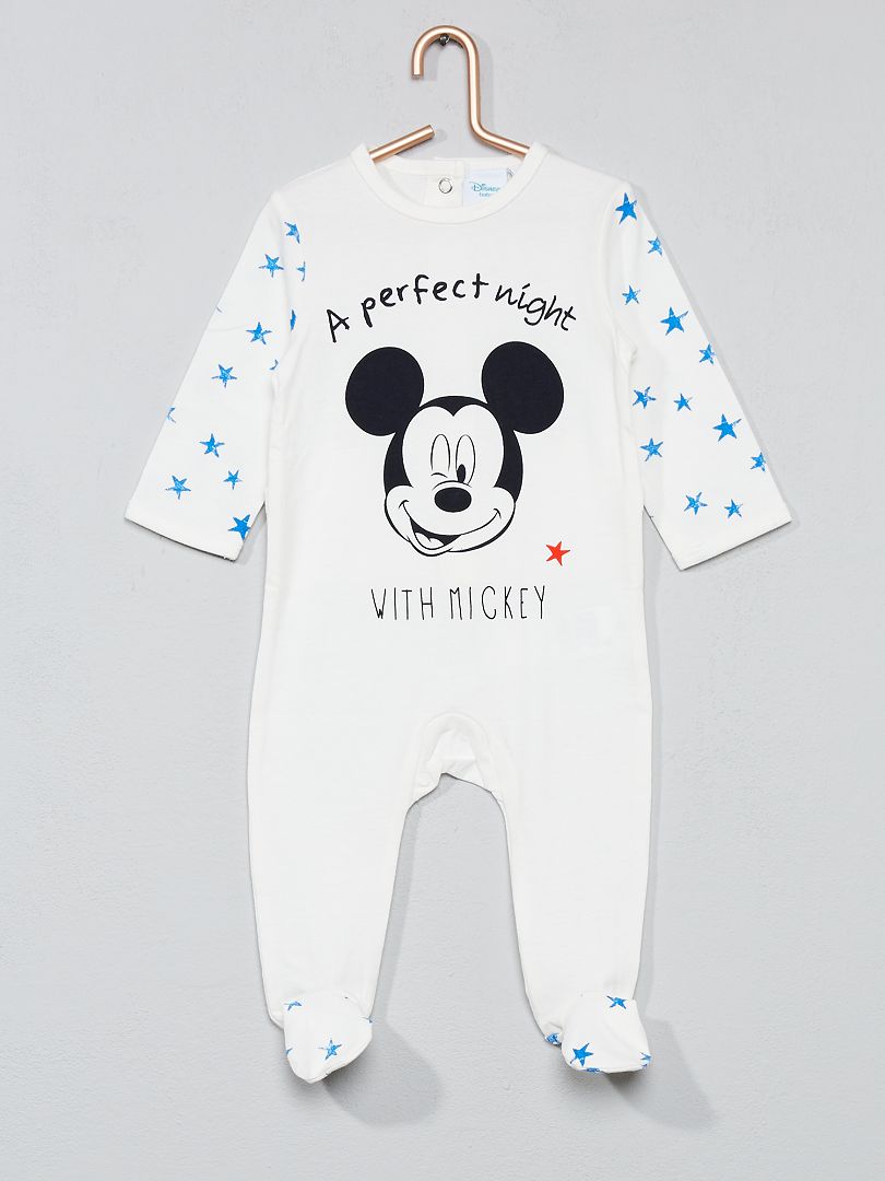 Pyjama en coton 'Mickey' blanc Mickey - Kiabi