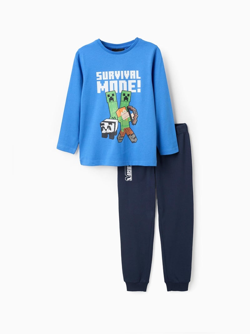 Pyjama en Coton Minecraft Bleu - Kiabi