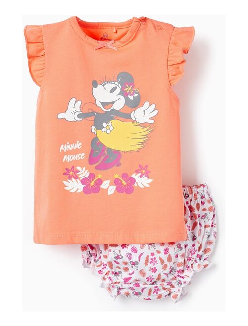 Pyjama en coton pour bébé fille 'Minnie' manches courtes MINNIE - Kiabi