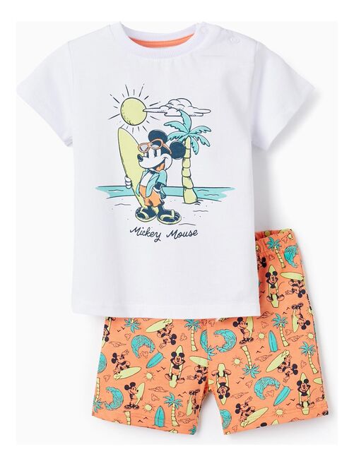 Pyjama en coton pour bébé garçon 'Mickey' manches courtes MICKEY - Kiabi
