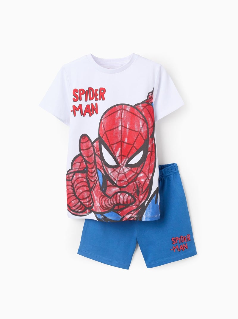Pyjama en Coton Spider-Man Blanc / Bleu / Rouge - Kiabi