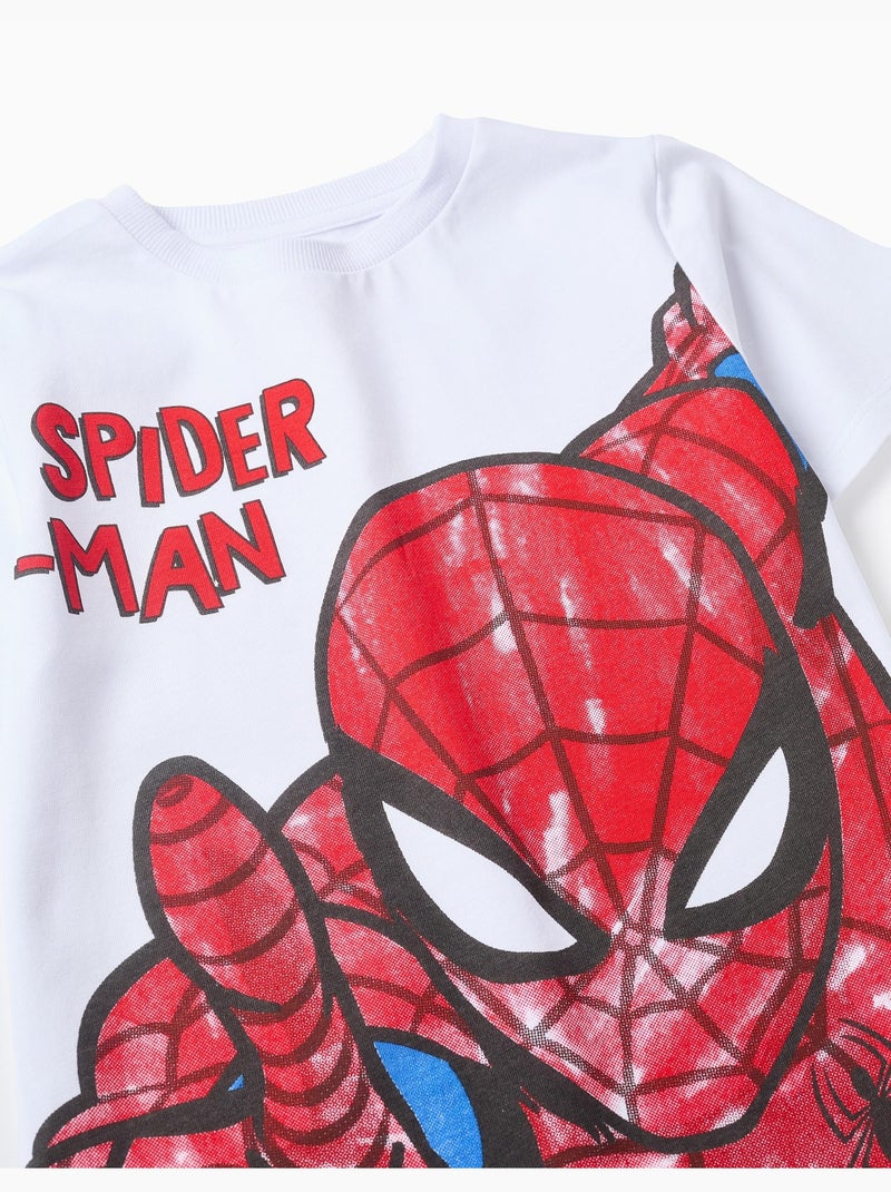 Pyjama en Coton Spider-Man Blanc / Bleu / Rouge - Kiabi