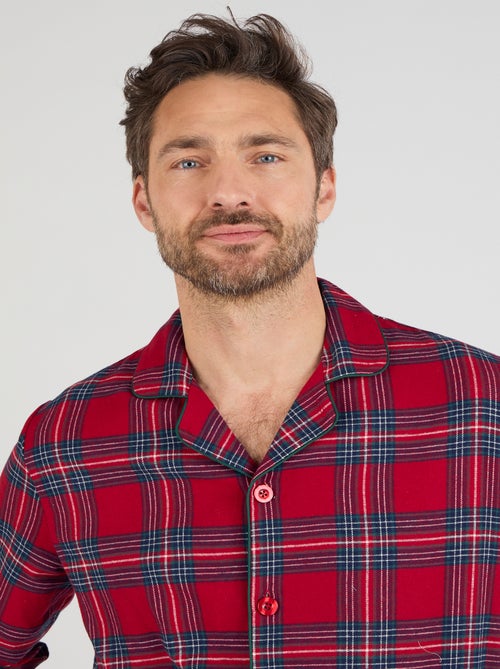 Pyjama en flanelle grattée pur coton - Damart - Kiabi