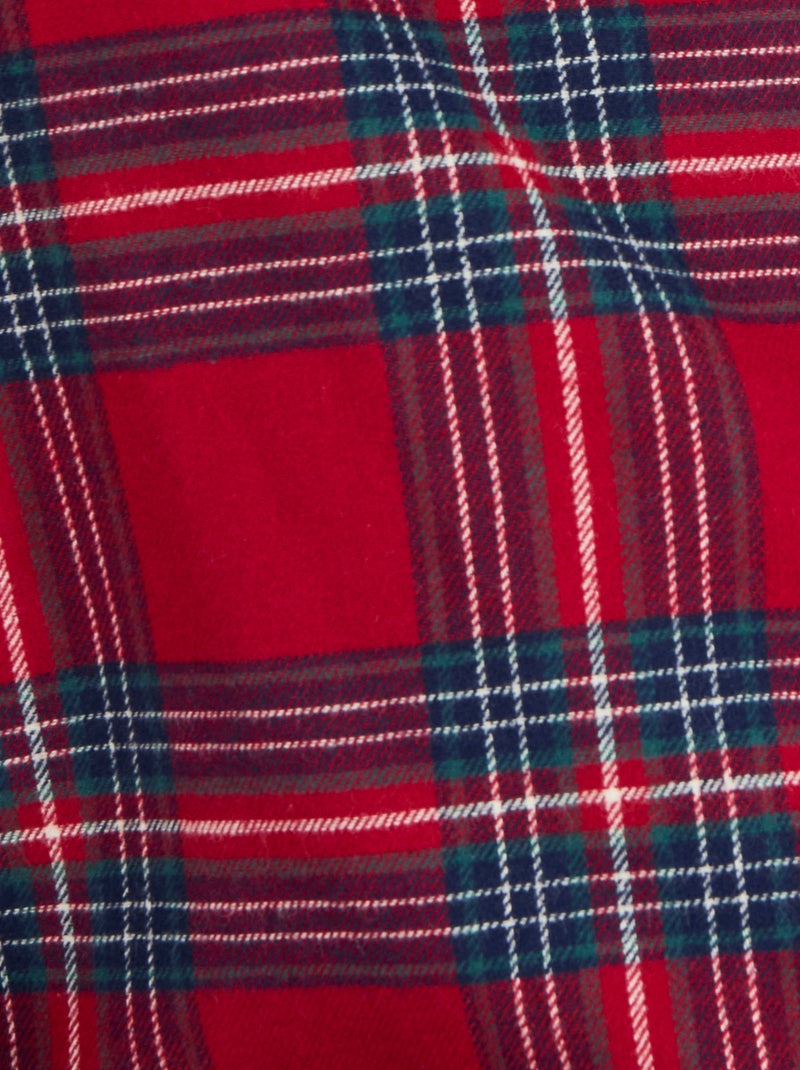 Pyjama en flanelle grattée pur coton - Damart Rouge - Kiabi
