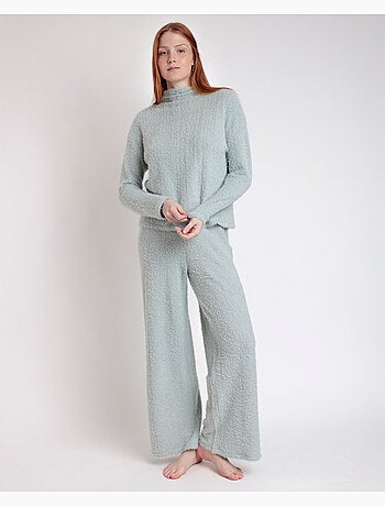 Pyjama en fourrure à manches longues pour femme ADMAS HOME