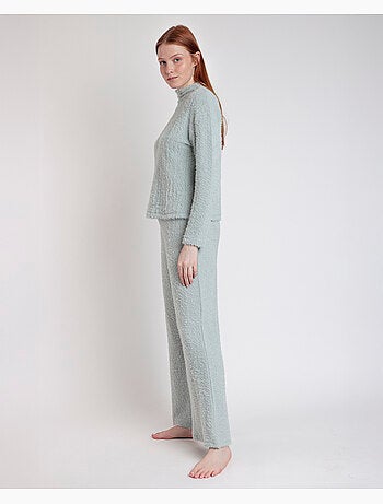 Pyjama en fourrure à manches longues pour femme ADMAS HOME