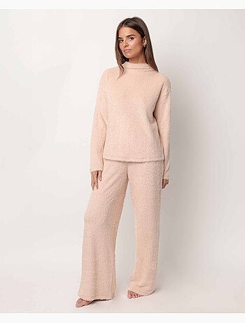 Pyjama en fourrure à manches longues pour femme ADMAS HOME