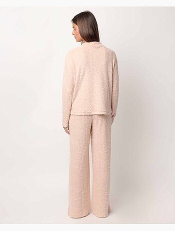 Pyjama en fourrure à manches longues pour femme ADMAS HOME