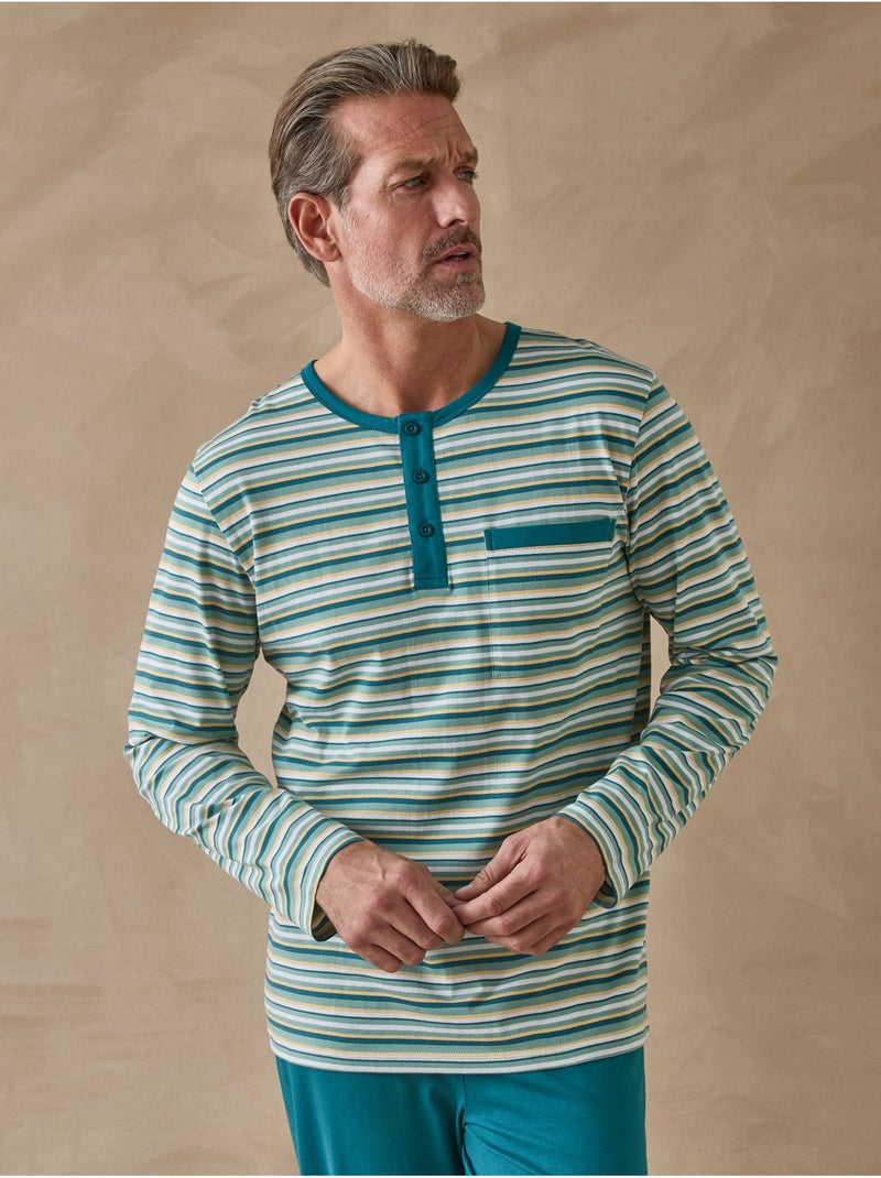 Pyjama en jersey 100% coton - DAXON Vert - Kiabi