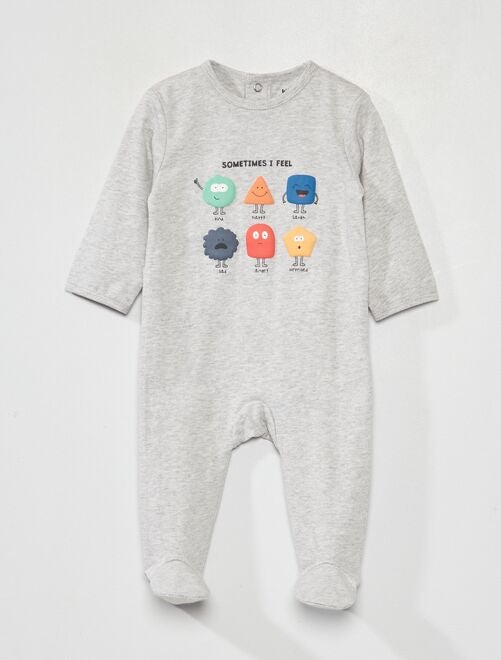 Pyjama en jersey avec imprimé - Kiabi
