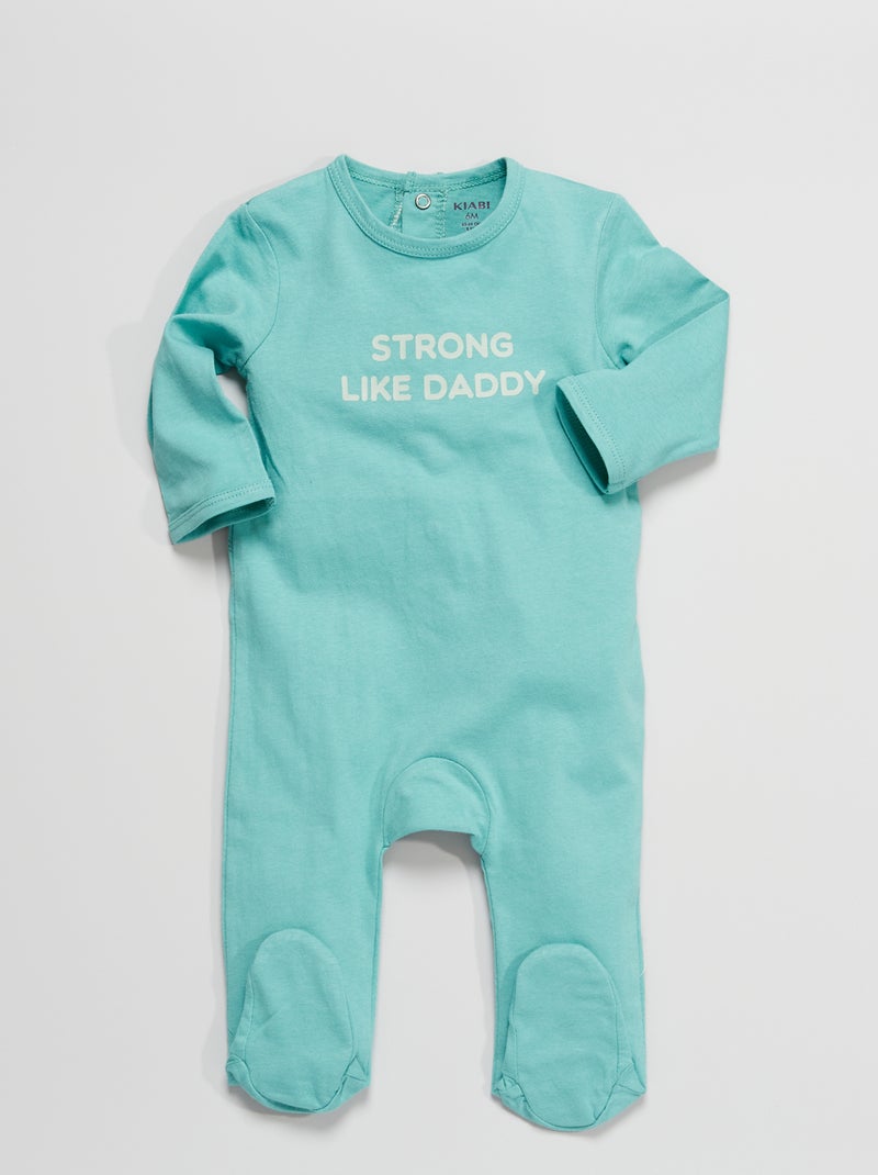 Pyjama en jersey avec message imprimé Vert - Kiabi