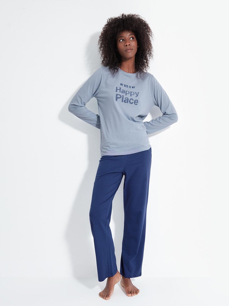 Pyjama en jersey Bleu - Kiabi
