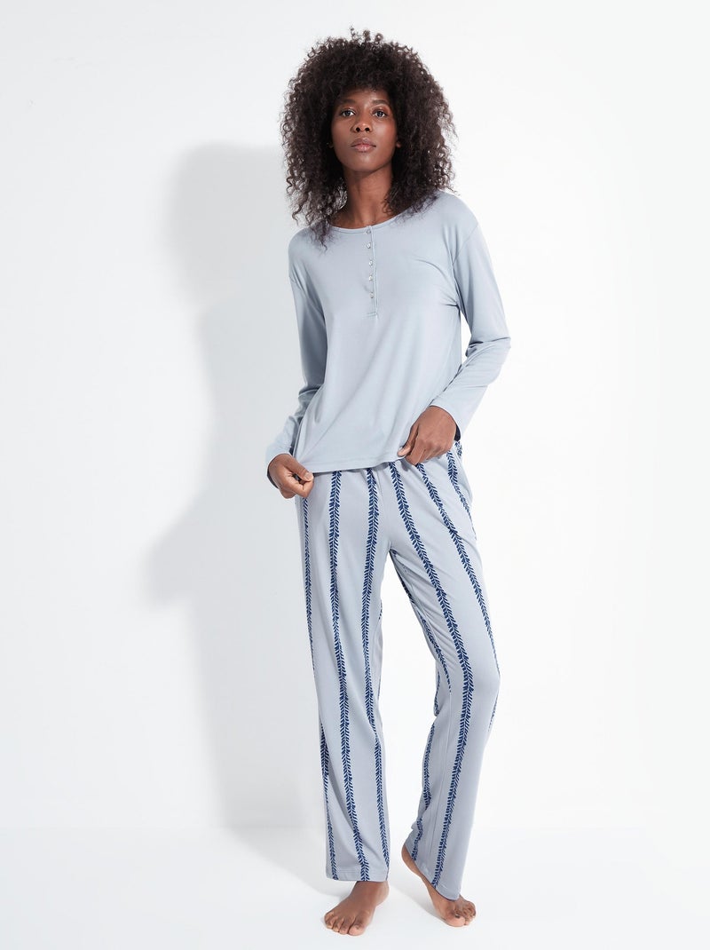 Pyjama en jersey Bleu - Kiabi
