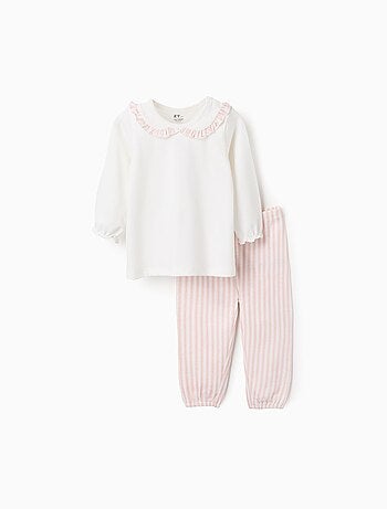 Pyjama en Jersey de Coton à Rayures
