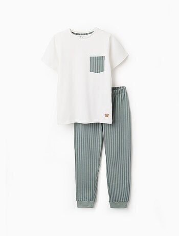 Pyjama en Jersey de Coton à Rayures