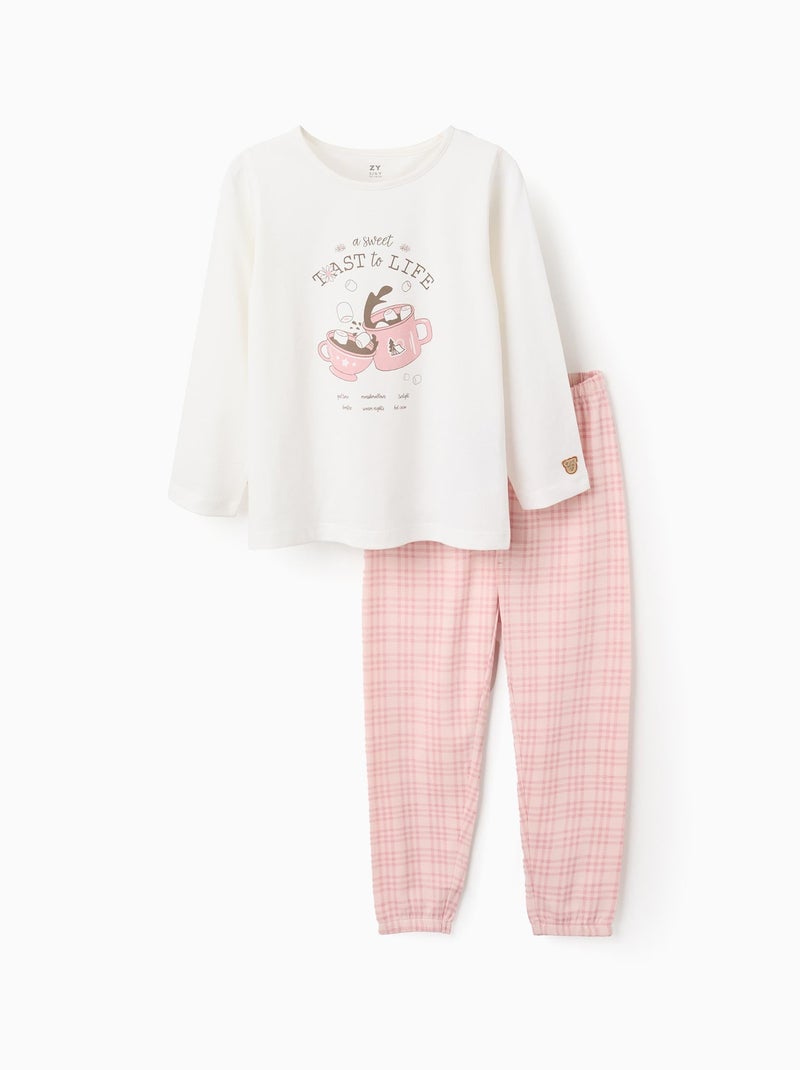Pyjama en Jersey de Coton Blanc - Kiabi