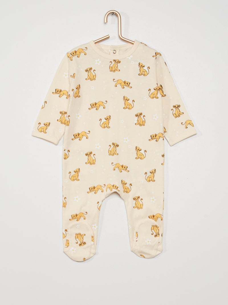 Pyjama en jersey 'Disney' beige - Kiabi