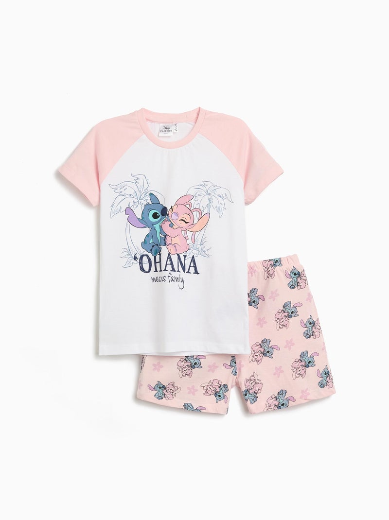 Pyjama en jersey Lilo et Stitch MO Fashion Rose - Kiabi