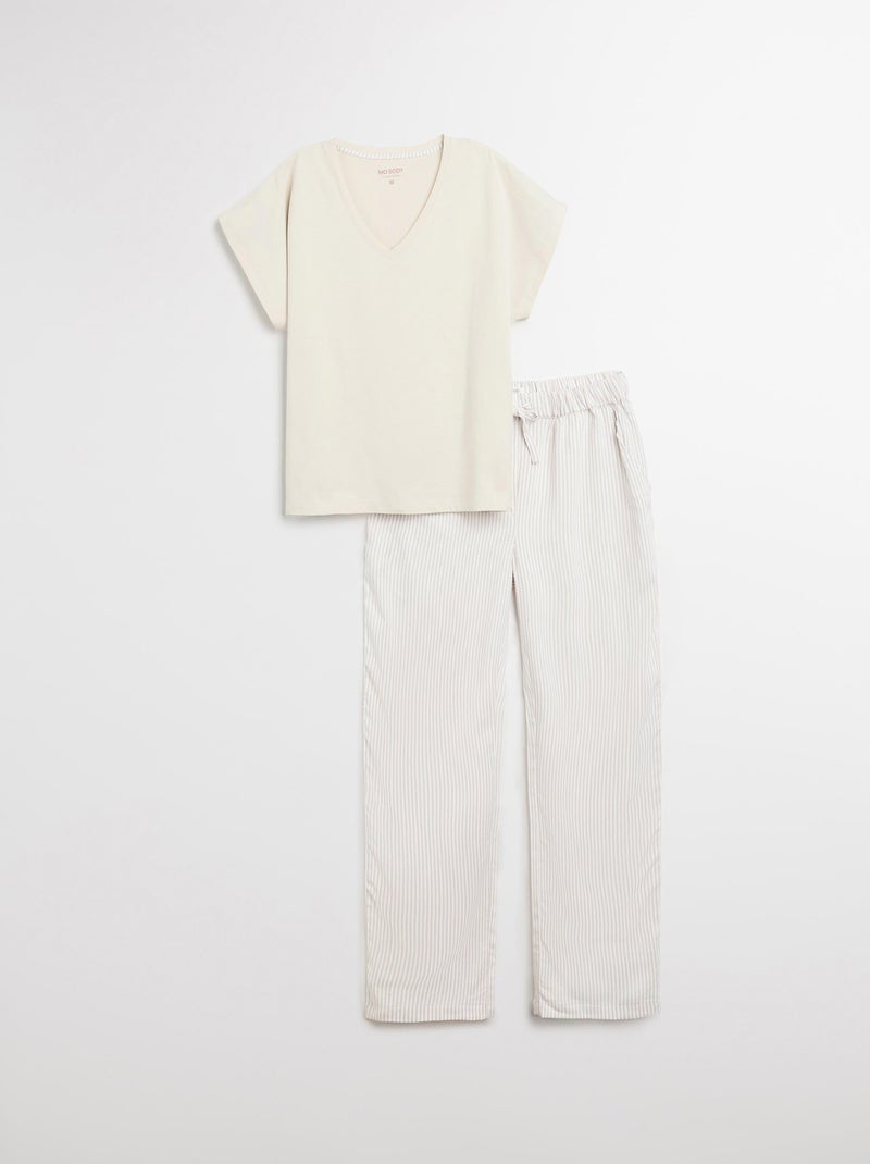 Pyjama en jersey MO Fashion Beige - Kiabi
